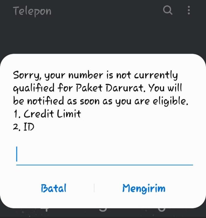 cara dan syarat lsquongutangrsquo pulsa darurat bagi pelanggan tri