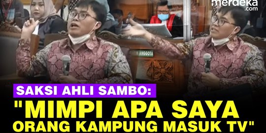 VIDEO: Saksi Ahli Kubu Sambo Ngaku Grogi, "Saya Orang Kampung, Anak Kemarin Sore"