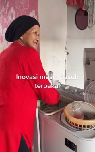 emak emak kreatif abis sulap mesin cuci jadi alat serbaguna begini penampakannya