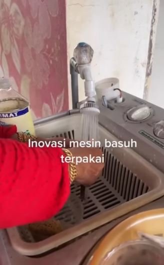 emak emak kreatif abis sulap mesin cuci jadi alat serbaguna begini penampakannya