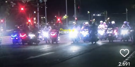 Viral Video Puluhan Motor Balap Liar di Jl Sudirman, Polisi Langsung Selidiki