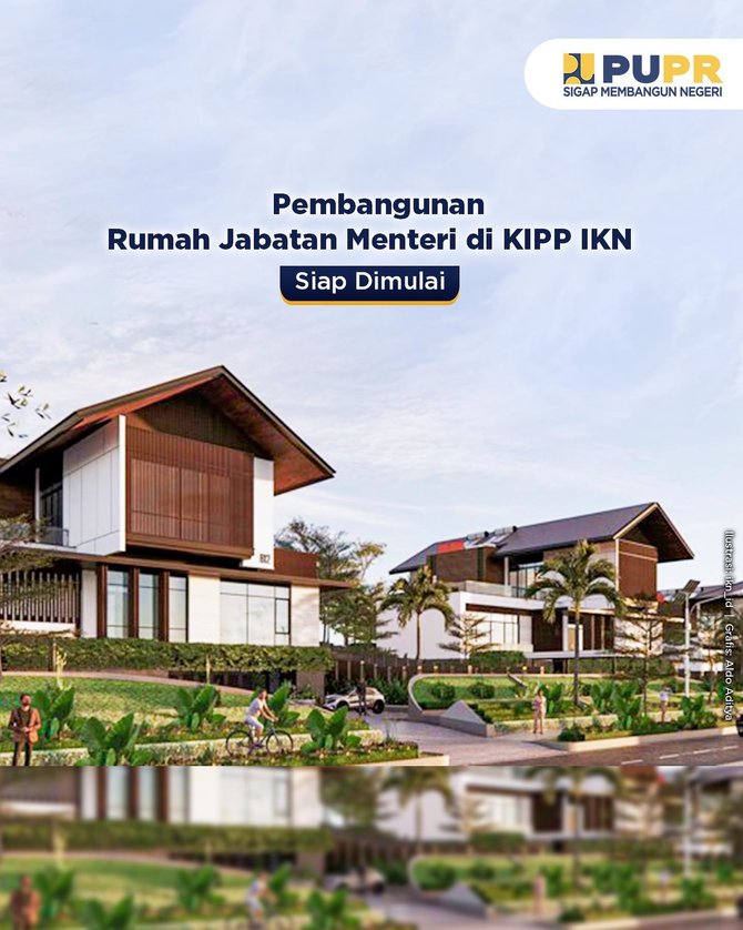 rumah jabatan menteri di kipp ikn nusantara