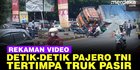 VIDEO: Detik-Detik Sopir Truk Pasir Kaget hingga Terguling Timpa Mobil Jenderal TNI