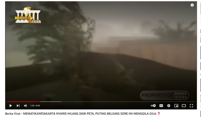 cek fakta hoaks video sebut puting beliung sebabkan jakarta nyaris hilang dari peta