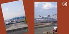 Begini Reaksi Netizen Lihat Pesawat Emirates Dihiasi Topi & Kereta Luncur Sinterklas