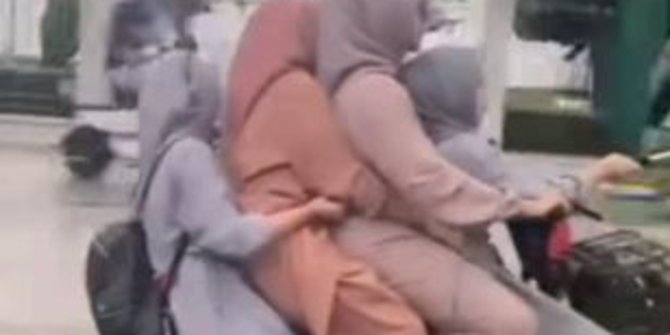 Viral Wanita Naik Motor Berempat di Jogja Diduga Demi Konten, Warganet Geram