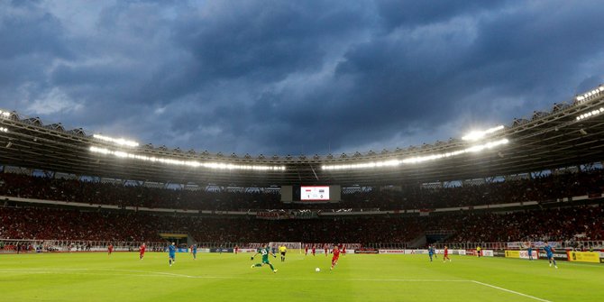 Penampakan Awan Gelap di Atas SUGBK saat Indonesia vs Thailand