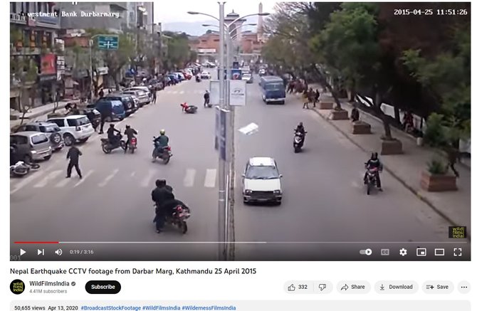 cek fakta tidak benar ini video gempa bumi di nepal pada desember 2022