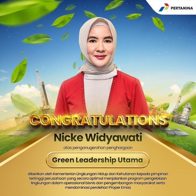 nicke widyawati sabet green leadership