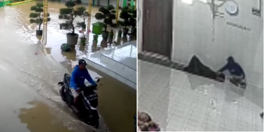 Viral Pria Mencuri HP Milik Pengungsi Banjir, Aksinya Terekam CCTV