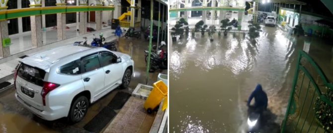 viral pria mencuri hp milik pengungsi banjir aksinya terekam cctv