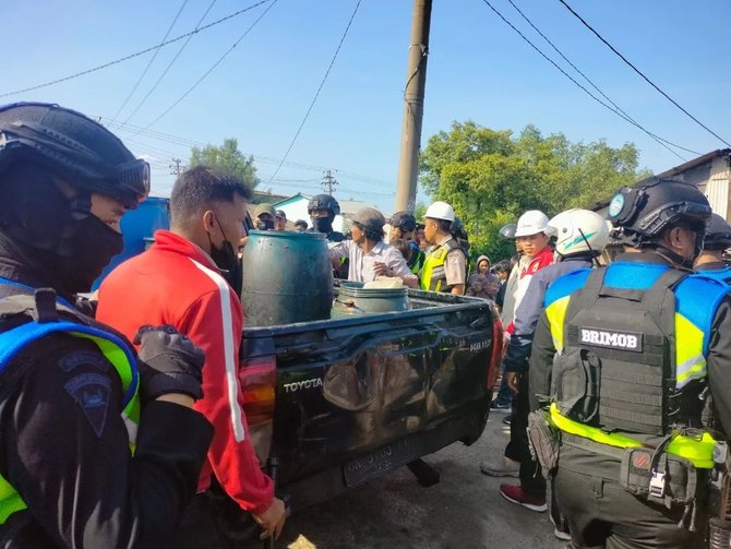 picu gagal distribusi brimob sumut amankan pembobol pipa minyak bbm di belawan