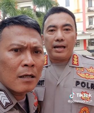 bintara polri berani beraninya siram kepala perwira polisi kau rasakan semuanya