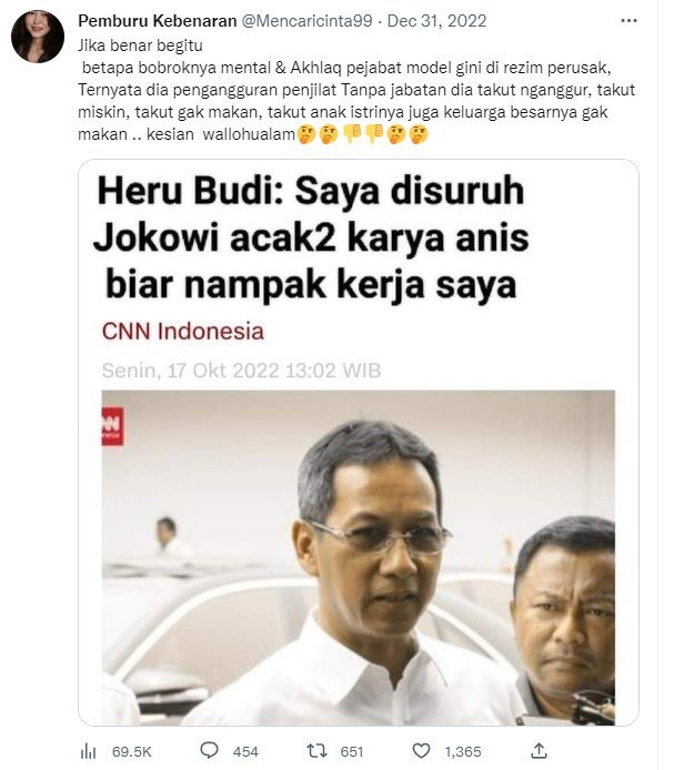 cek fakta hoaks artikel pj gubernur dki diperintah jokowi acak acak kinerja anies