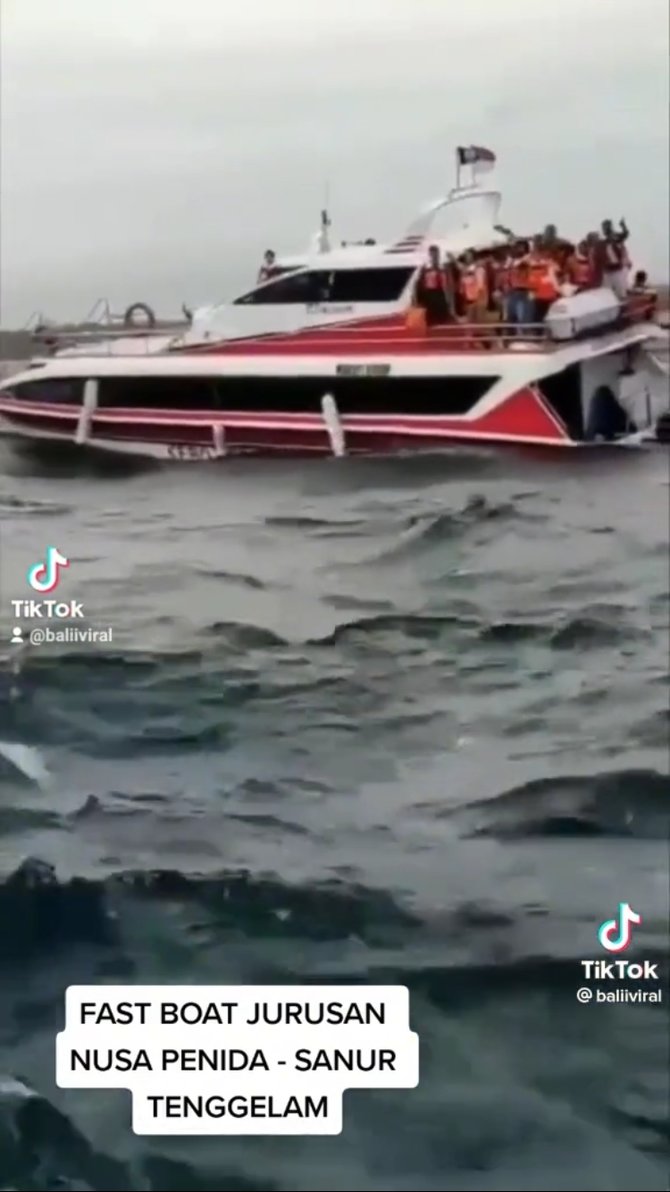 Video viral kapal cepat tenggelam dalam perjalanan menuju Nusa Penida masih dalam penyelidikan penyebabnya
