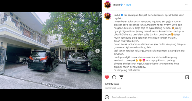 tak mau menginap di penthouse usai manggung inul daratista pilih pulang ke rumahnya