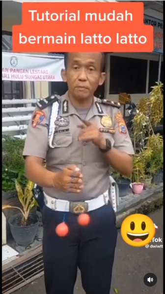 polisi ini bagikan tutorial main lato lato