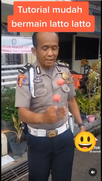 polisi ini bagikan tutorial main lato lato