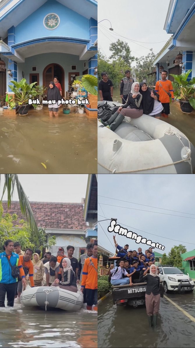 jadi istri bupati ini momen chacha frederica blusukan ke daerah terdampak banjir