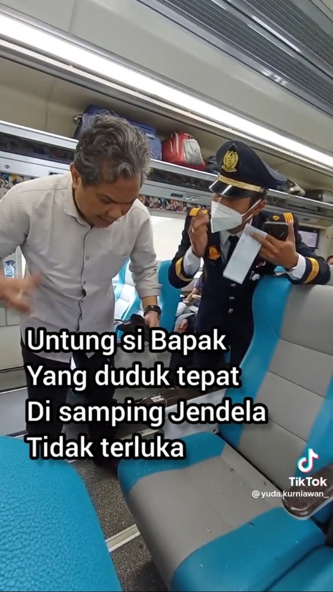 viral kereta api dilempari batu hingga kaca pecah bikin ngeri sekalogus miris