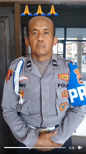 polisi membuat tutorial bermain lato lato, meminta maaf dan dihukum oleh atasannya