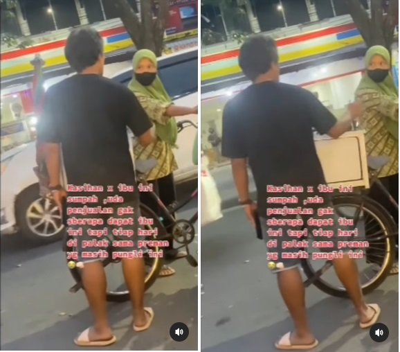 viral aksi pria palak tukang pecel keliling bikin warganet geram