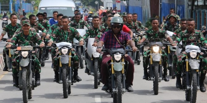 Menhan Prabowo Sebar 25 Unit Motor Trail buat Babinsa di Papua, Begini Potretnya