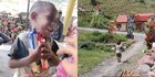 Bocah Papua Minta Jajan ke Polisi, Komando 'Siap' dengan Semangat
