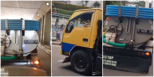 Viral Video Mobil Sedot WC Buang Tinja di Gorong-Gorong, Sopir Diburu