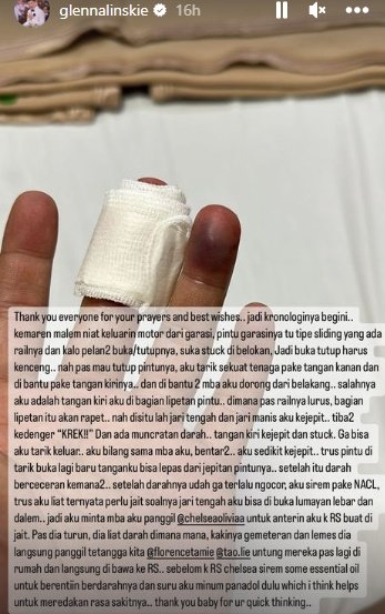 tangan glenn alinskie terjepit pintu