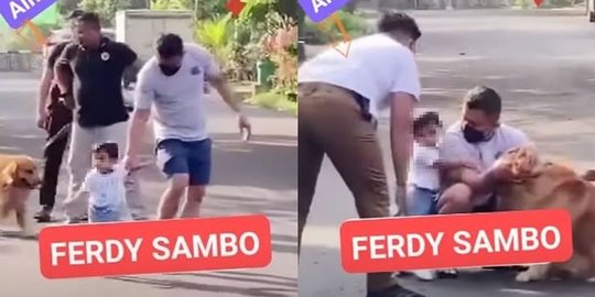 Momen Lawas Ferdy Sambo & Si Bungsu, Sang Putra Gemas sama Anjing Ajudan Bereaksi