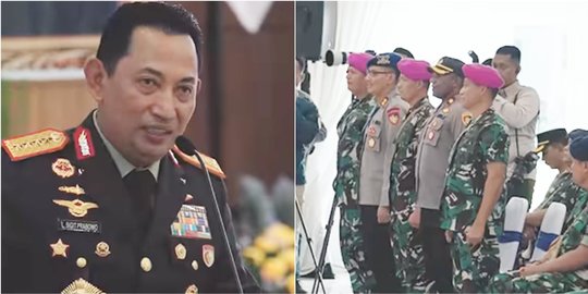 Kapolri Uji Soliditas TNI-Polri, Marinir & Polisi Sebelahan Ditanya "Kenal Tidak?"