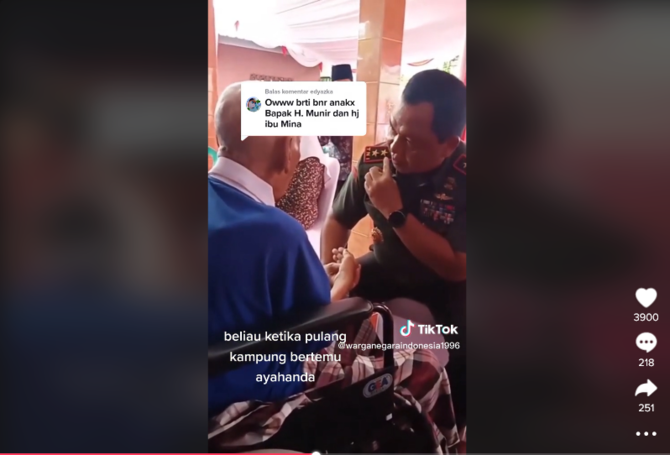 momen jenderal tni pulang ke kampung halaman