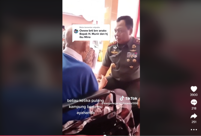 momen jenderal tni pulang ke kampung halaman