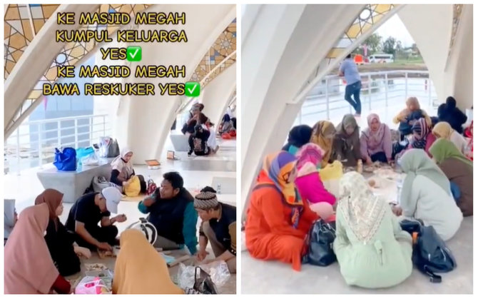 viral masjid al jabbar jadi tempat pinik