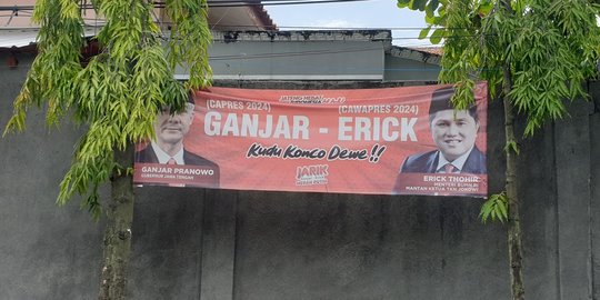 Respons Ganjar dan Erick Thohir Usai Spanduk Keduanya Menghiasi Solo