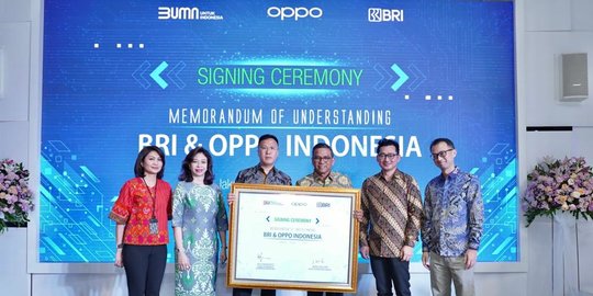 Perluas Transaksi Digital, BRI Jalin Kerja Sama dengan Oppo Indonesia