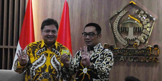 Optimisme Airlangga Hadapi Pemilu 2024 usai Ridwan Kamil Gabung Golkar