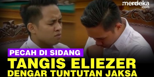 VIDEO: Tangis Eliezer Pecah Dituntut Jaksa 12 Tahun Penjara