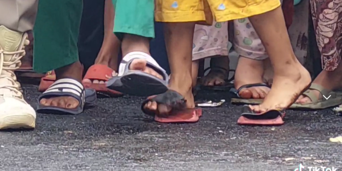 Momen Kocak Peresmian Underpass Dewi Sartika, Banyak Warga Terjebak di Aspal Basah