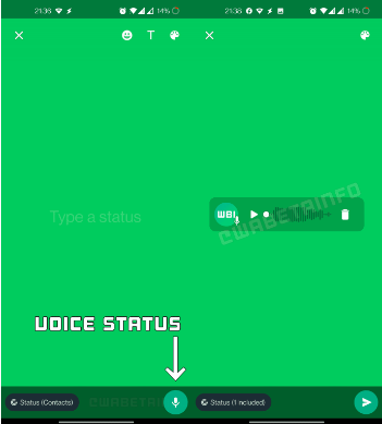 whatsapp uji coba fitur voice notes untuk dibagikan di status pengguna