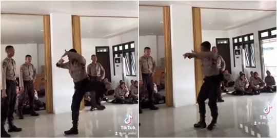 Polisi Unjuk Gigi Ramai Ditonton Rekan Seprofesi, Aksinya Bikin Warganet 'Ketakutan'