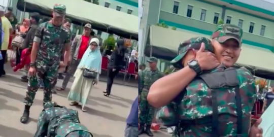 Usai Dilantik Anggota TNI Disuruh Push Up oleh Sang Kakak, Ending-nya Berpelukan