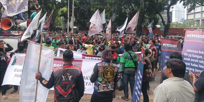 Driver Ojol Demo Tolak ERP di DPRD DKI: Kami Minta Sistem Ini Dibatalkan!