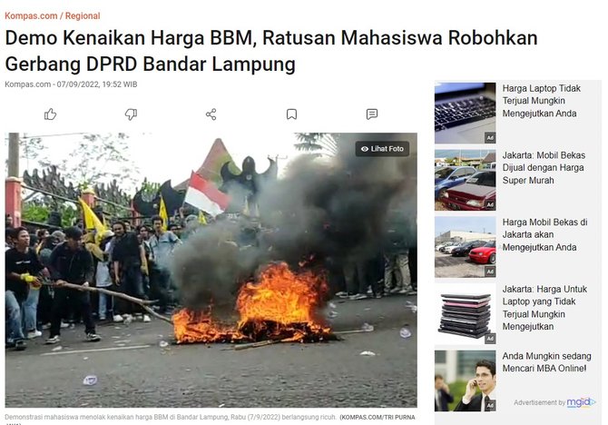 cek fakta atribut dan baliho anies dibakar pendemo di bandung simak faktanya