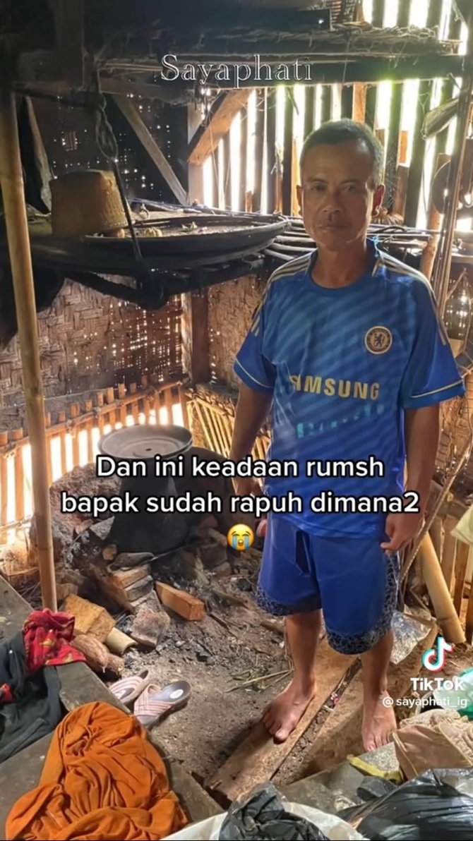 viral bapak penjual korek berpakaian sobek kondisi rumah memprihatinkan