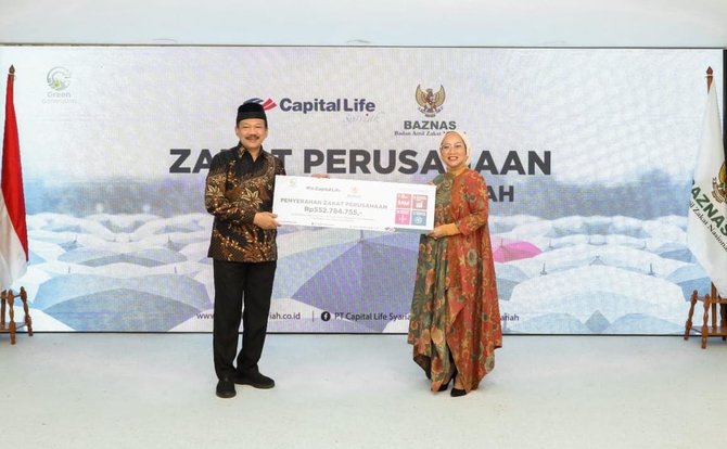 pt capital life syariah salurkan zakat perusahaan melalui baznas