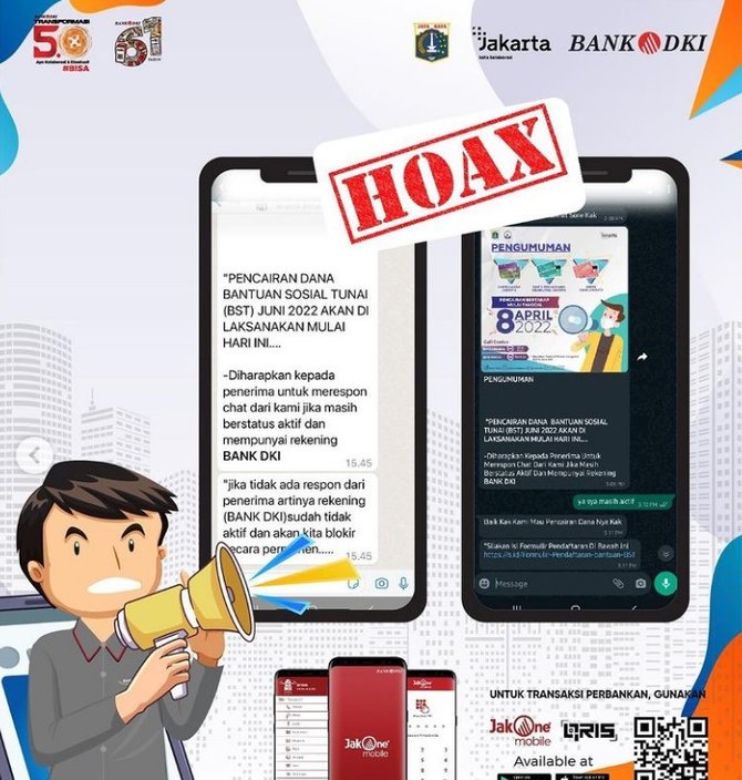 waspada modus penipuan pencairan bantuan sosial mengatasnamakan bank dki