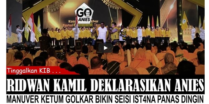 CEK FAKTA: Ridwan Kamil Deklarasi Dukung Anies Baswedan di Pilpres 2024?