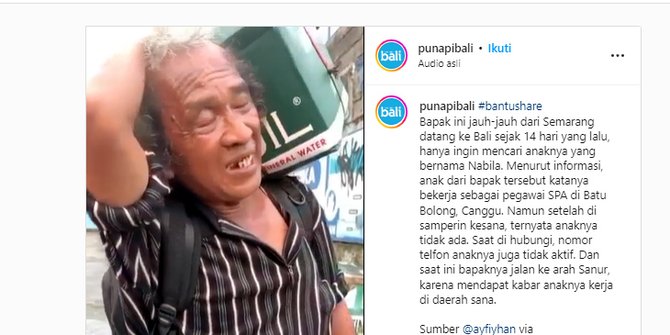 Viral Bapak asal Semarang 14 Hari Cari Dua Anaknya di Bali